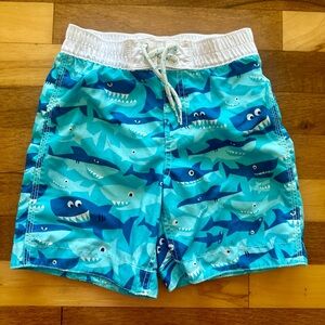 Baby GAP Turquoise Shark Pattern Swim Shorts